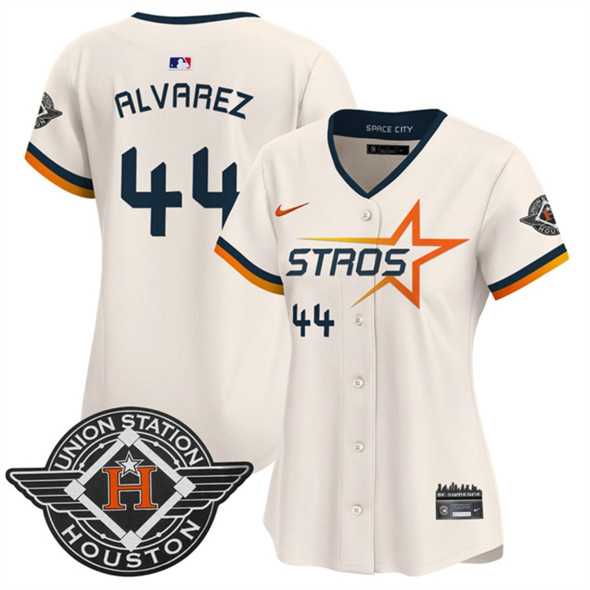 Womens Houston Astros #44 Yordan Alvarez Cream 2025 City Connect Limited Stitched Jersey Dzhi->mlb womens jerseys->MLB Jersey